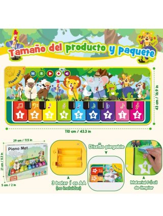 Alfombra Piano Infantil Musical Animales
