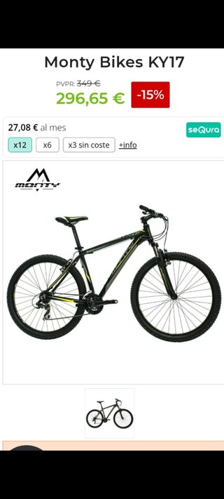 Bicicleta de montaña de 27,5 pulgadas. Talla M.