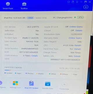 iPad Pro 12.9 4ª Gen 2020 Argento