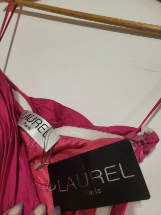 Vestido fiesta rosa XS con etiqueta