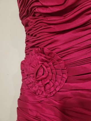 Vestido fiesta rosa XS con etiqueta