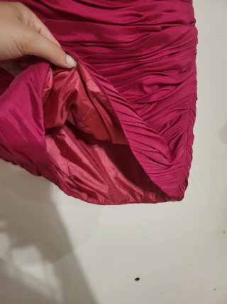Vestido fiesta rosa XS con etiqueta