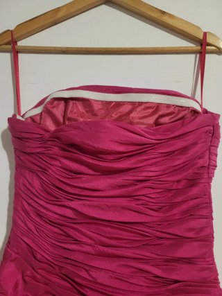 Vestido fiesta rosa XS con etiqueta