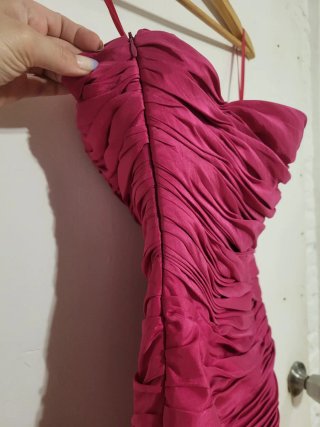 Vestido fiesta rosa XS con etiqueta