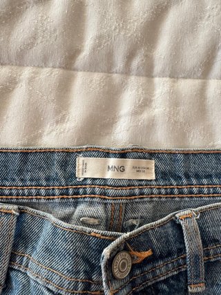 Vaqueros Mango Wide Leg Azul Claro Talla 46