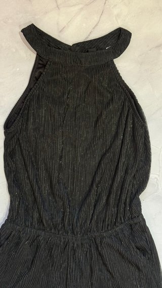 Mono negro lentejuelas halter