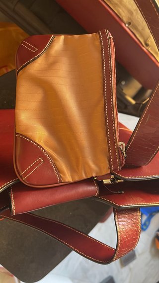 Bolso de trabajo rojo para portátil y monedero