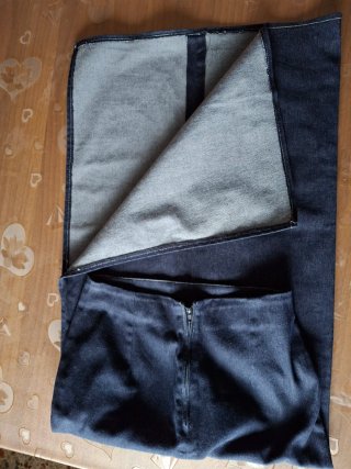 Gonna jeans lunga blu
