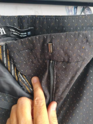 Pantalones Zara rectos doble enganche
