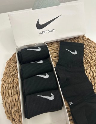 Calcetines Nike Negros Talla Única (Pack 5)