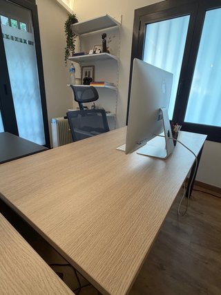 Mesa oficina roble 160x80 + Regalo kit de limpieza