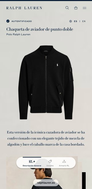 Chaqueta Aviador Polo Ralph Lauren Negra
