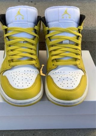 Zapatillas Jordan Air 1 High Amarillo Blanco