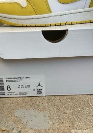 Zapatillas Jordan Air 1 High Amarillo Blanco