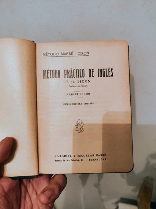 Libro antiguo "Método Práctico de Inglés"