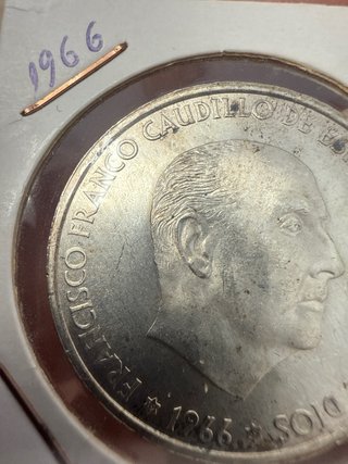 Moneda 100 Pesetas Plata 1966 Estrella 69