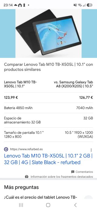Tablet Lenovo Android con SIM