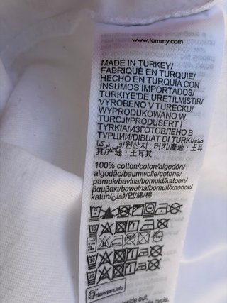 Camiseta Tommy Hilfiger Blanca Talla XL