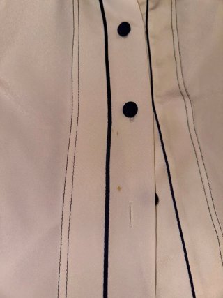 Blusa Vintage Blanca y Azul