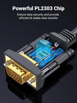 UGREEN USB a Serie RS232 DB9 Chapado Oro
