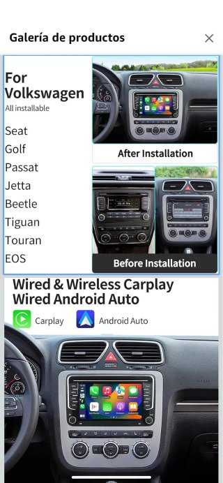 Pantalla Android 7” VW 8-Core 4GB+64GB