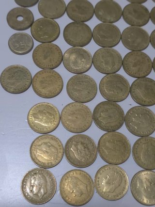 Lote monedas antiguas Juan Carlos