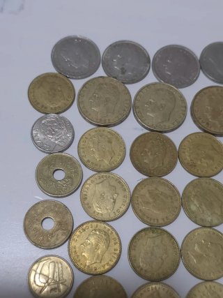 Lote monedas antiguas Juan Carlos