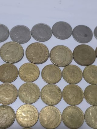 Lote monedas antiguas Juan Carlos