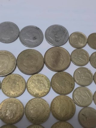 Lote monedas antiguas Juan Carlos