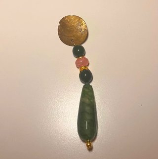 Pendientes lágrima verde