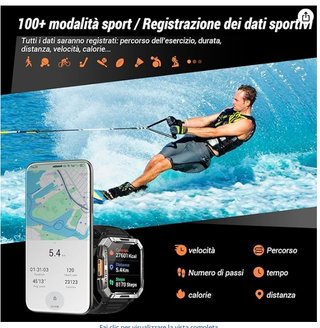 Smartwatch Uomo Nero/Argento