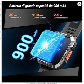 Smartwatch Uomo Nero/Argento
