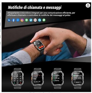 Smartwatch Uomo Nero/Argento