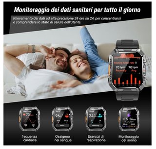 Smartwatch Uomo Nero/Argento