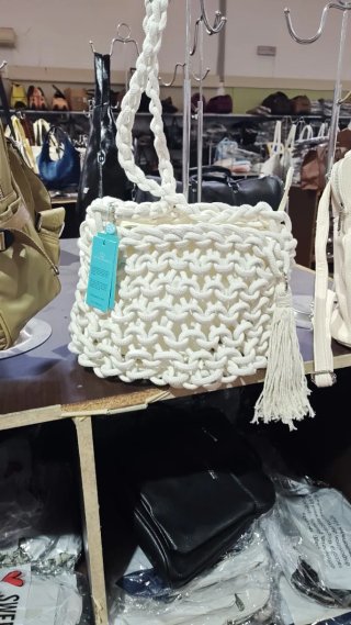Borsa a tracolla Baci & Abbracci bianca