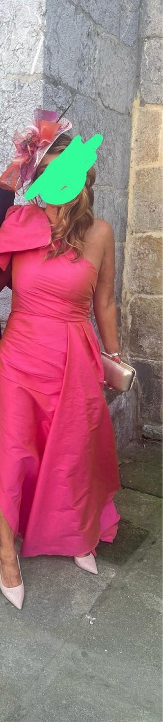 Tocado fiesta boda naranja y rosa