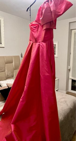 Tocado fiesta boda naranja y rosa