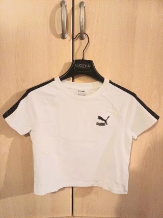 T-shirt Puma bianca con logo