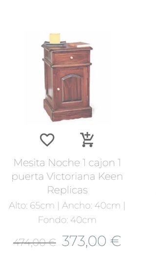 Comodino in legno massello stile vittoriano