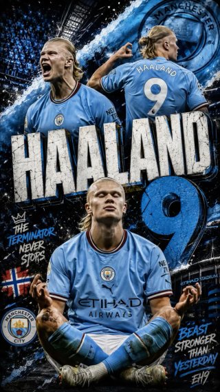 Poster Erling Haaland The Terminator