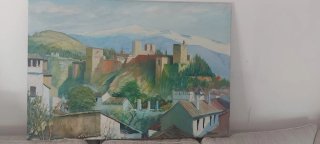 Cuadro Óleo Paisaje Alhambra Granada