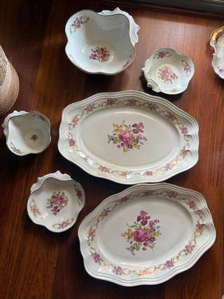 Vajilla Bidasoa Carlos IV Porcelana