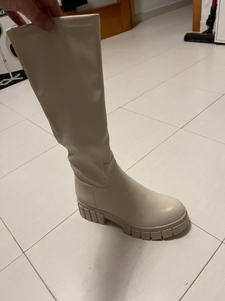 Botas altas beige mujer talla 40