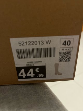 Botas altas beige mujer talla 40