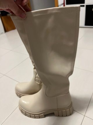 Botas altas beige mujer talla 40