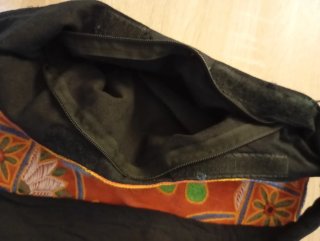 Bolsa de tela hippi cremallera rota le cosi velcro