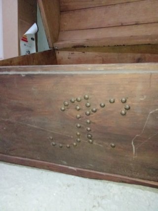 Baúl de madera antiguo 114x46cm