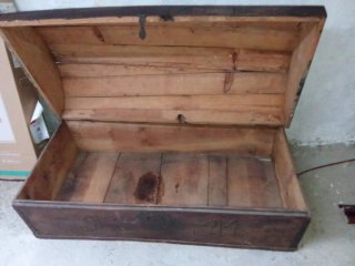 Baúl de madera antiguo 114x46cm