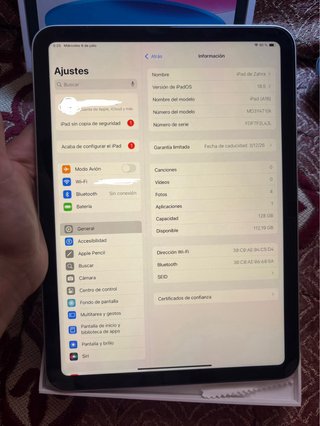 iPad 11ª Gen 128 GB Plata