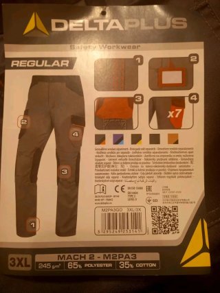 Pantaloni da lavoro grigi e neri